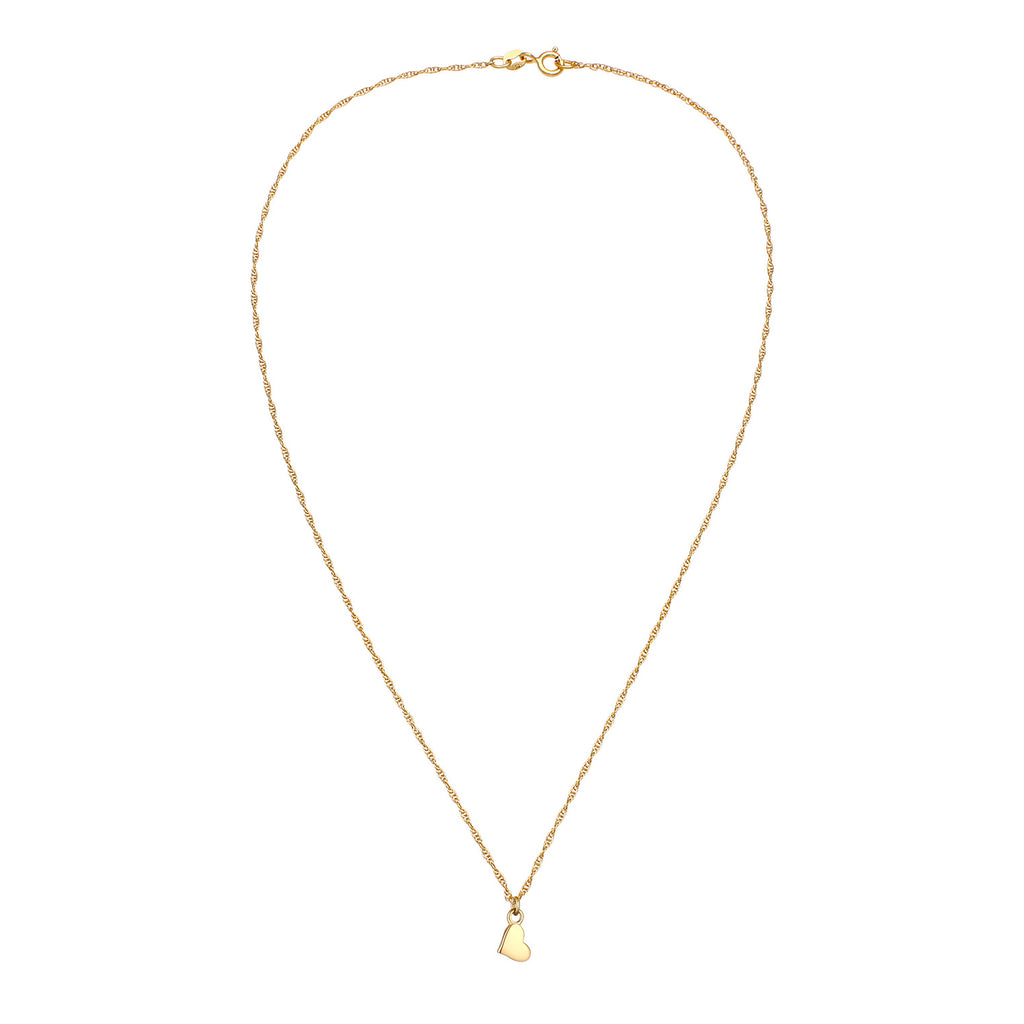 Gold Kalung Perhiasan Perak 925 Wanita Liontin Heart Gold Plated