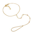 White Gelang Perhiasan Perak 925 Wanita Hand Chain Accessory Sparkling Crystals Rose Gold Plated