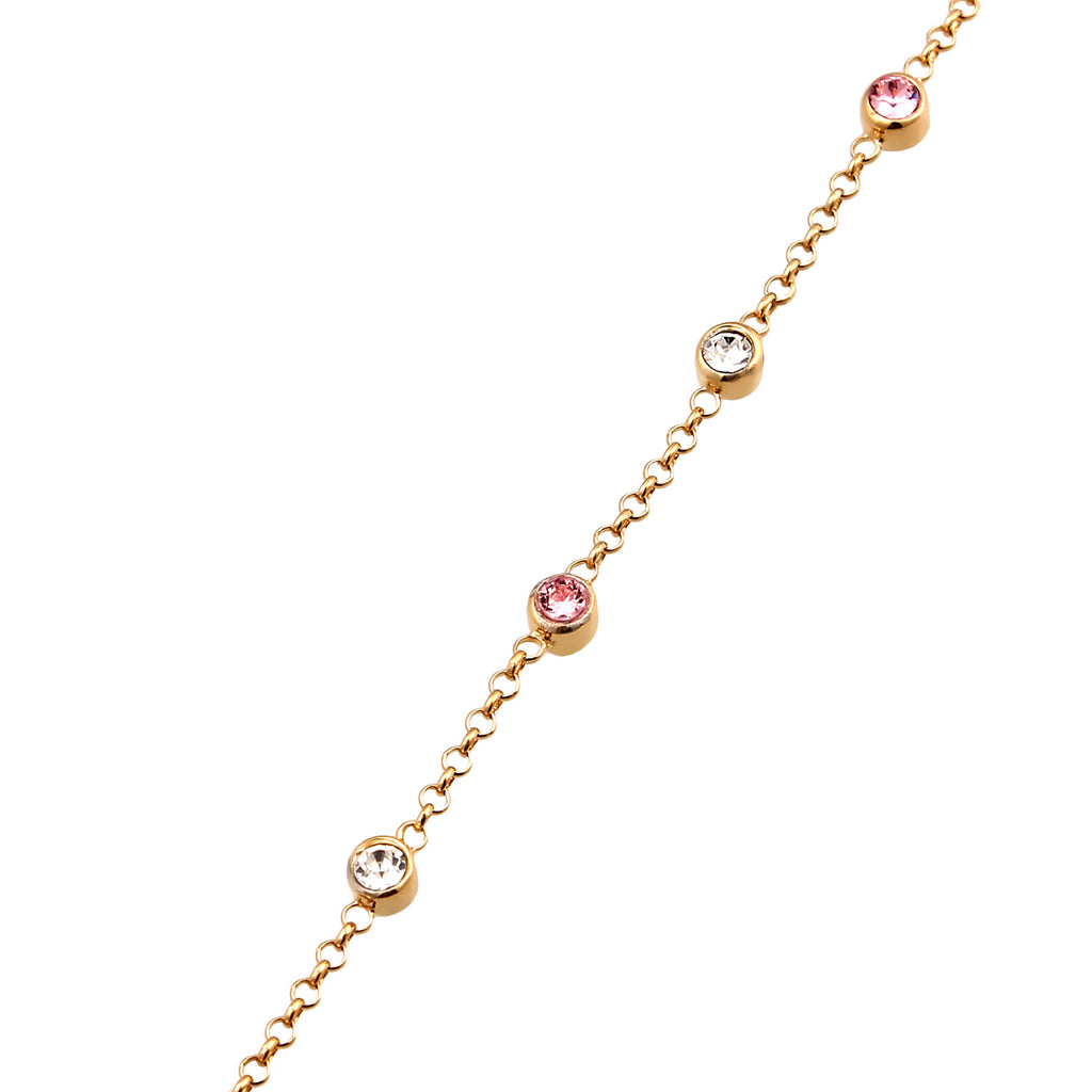 White Perhiasan Wanita Perak Asli Lapis Emas Gelang Hand Chain Crystals