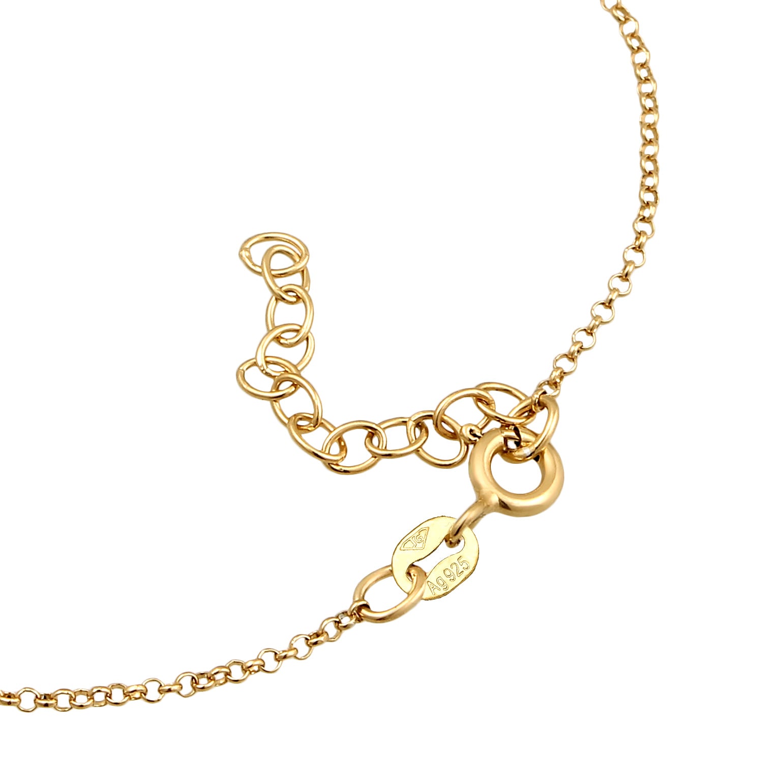 White Perhiasan Wanita Perak Asli Lapis Emas Gelang Hand Chain Crystals