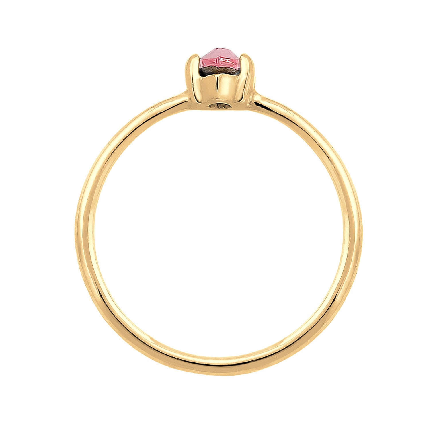 Gold Perhiasan Wanita Perak Asli - Silver Cincin Kristal Klasik Gold Plated