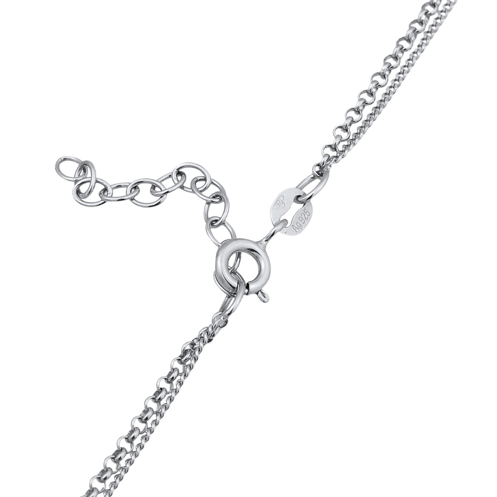 Silver Perhiasan Wanita Perak Asli Kalung Sun Layerlook