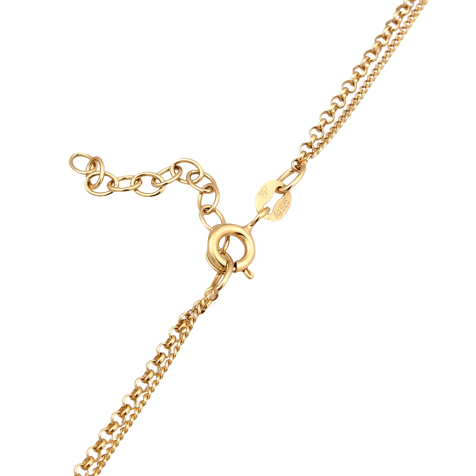 Gold Perhiasan Wanita Perak Asli Lapis Emas Kalung Sun Layerlook
