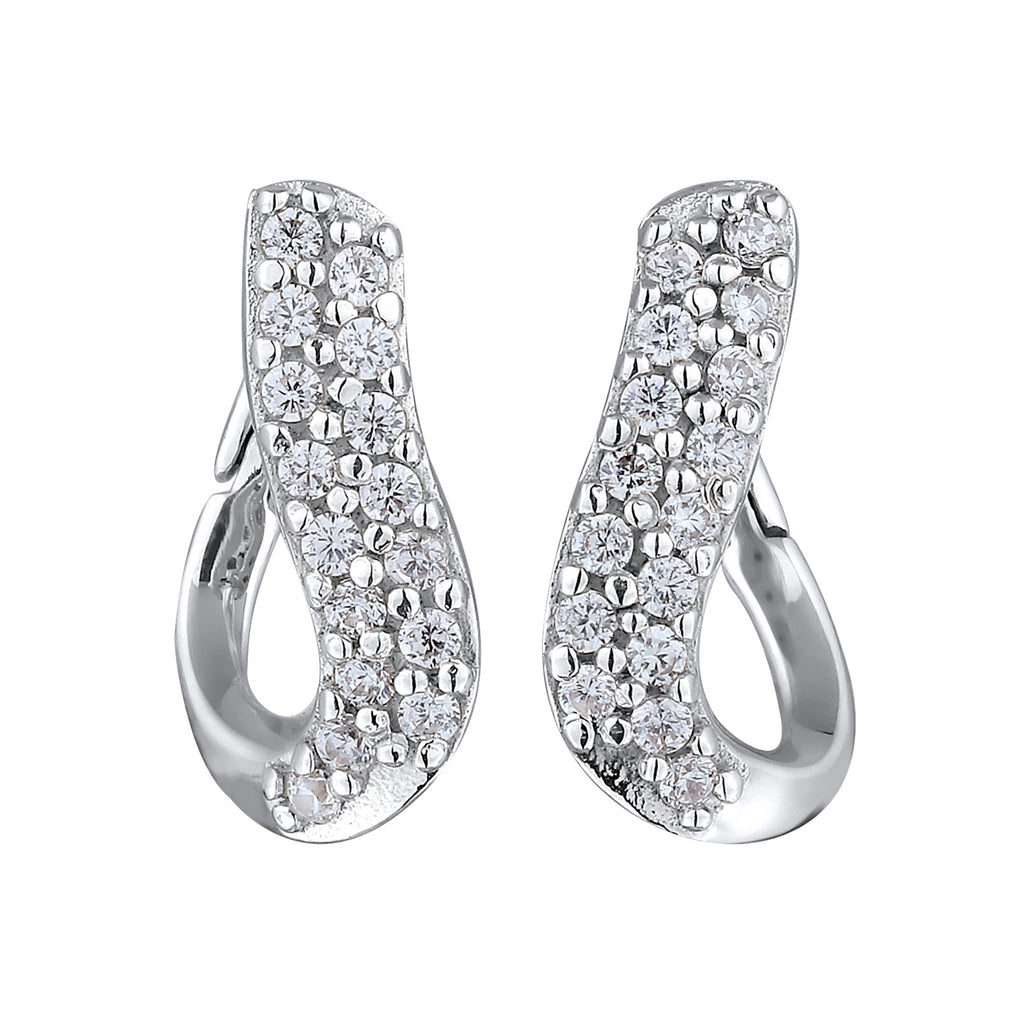Silver Perhiasan Wanita Perak Asli Anting Zirconia