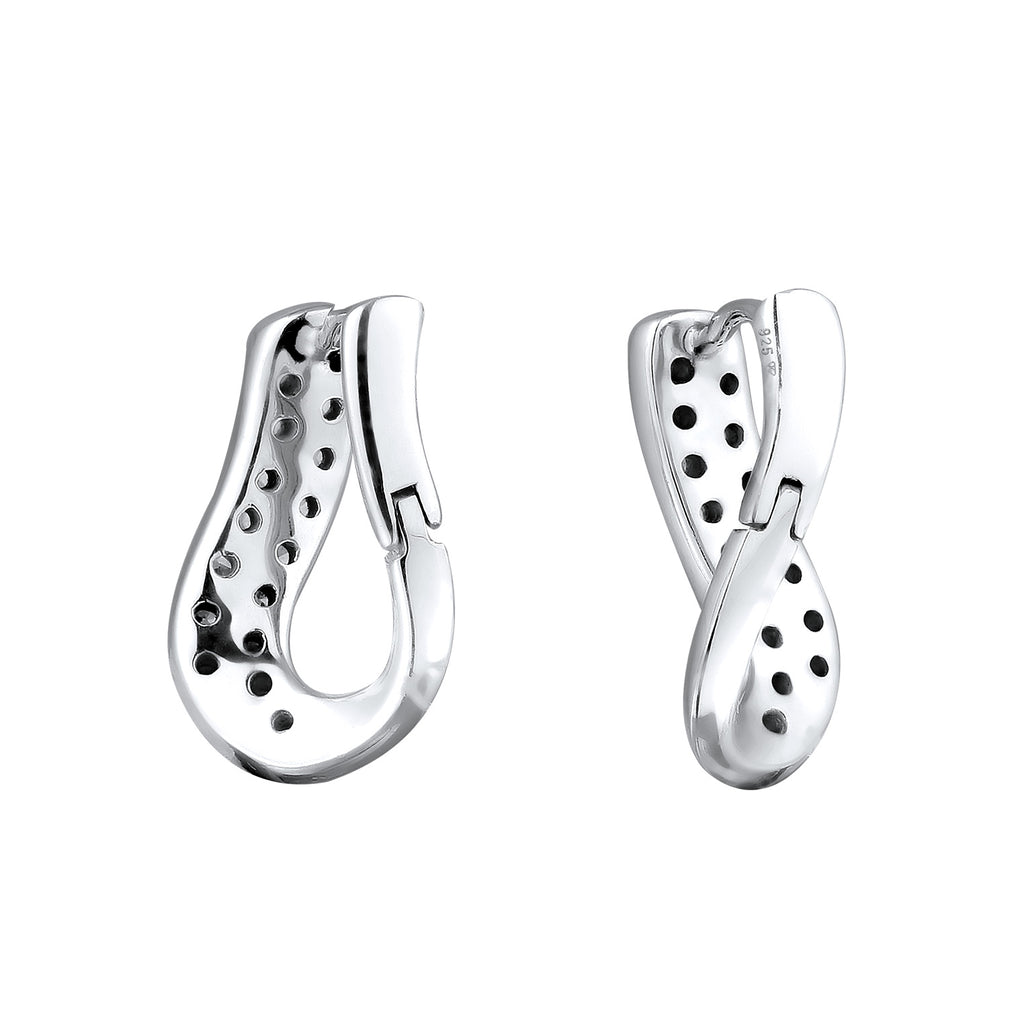 Silver Perhiasan Wanita Perak Asli Anting Zirconia