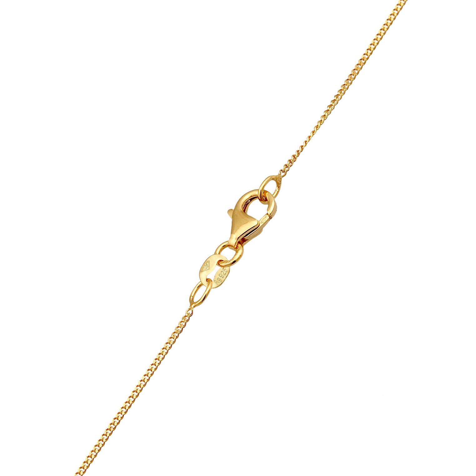 White Perhiasan Wanita Perak Asli Lapis Emas Kalung Cloverleaf Armouredchain