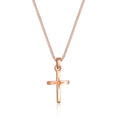 Rosegold Kalung Perhiasan Perak 925 Wanita Cross Pendant Rosegold Plated