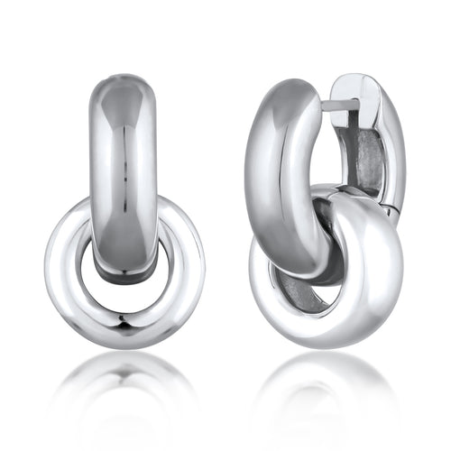 Silver Anting Perhiasan Perak 925 Wanita Creoles Hanger Chunky