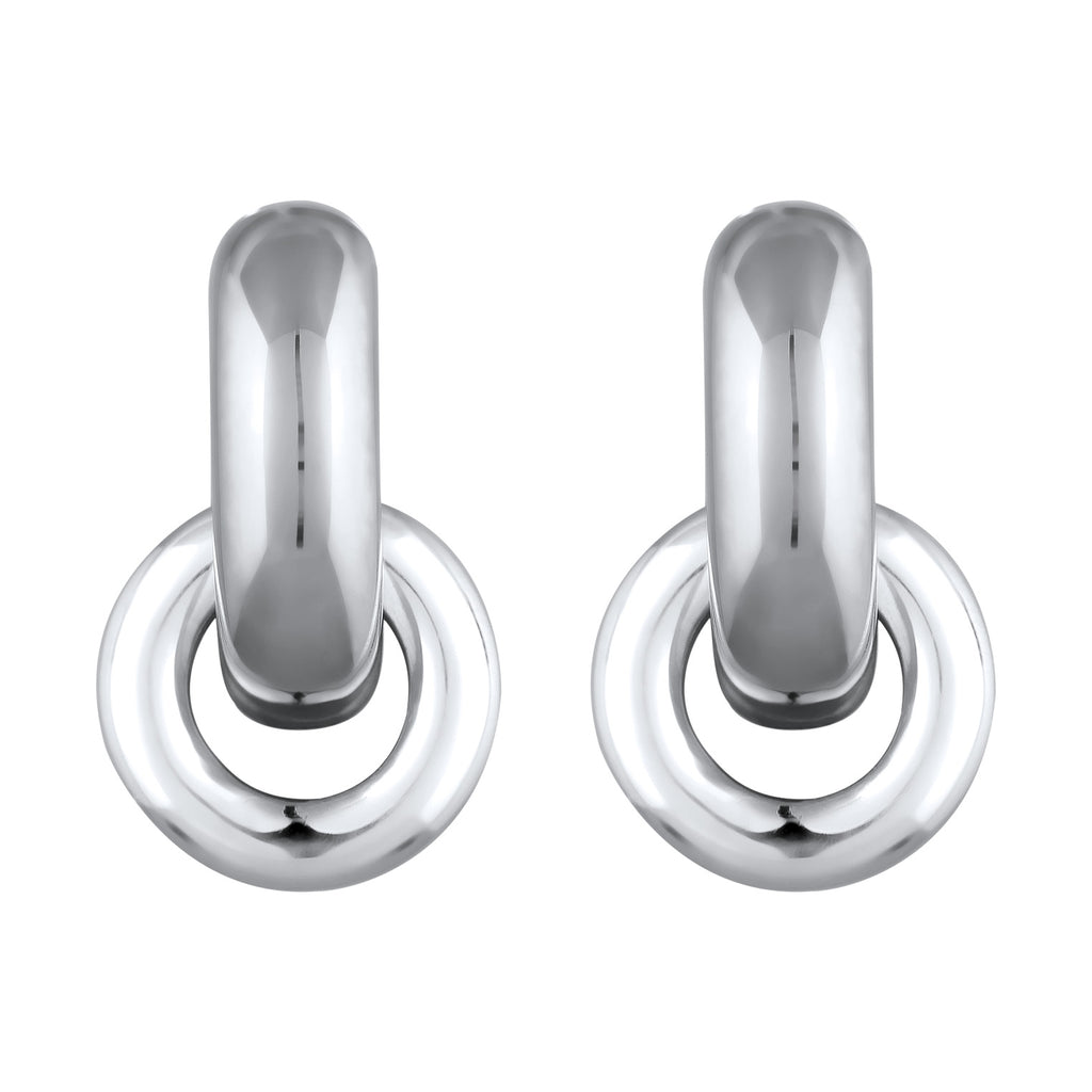 Silver Anting Perhiasan Perak 925 Wanita Creoles Hanger Chunky