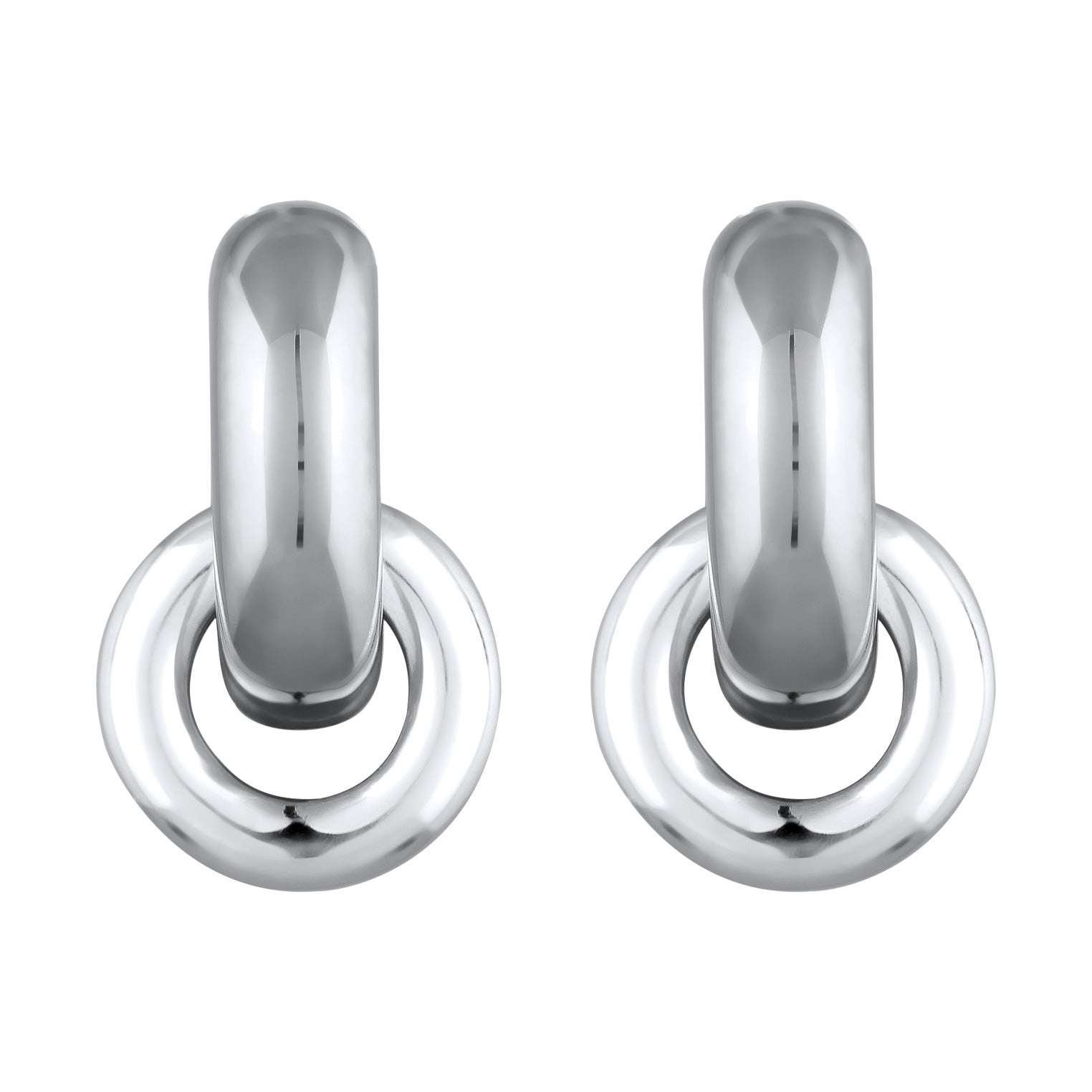 Silver Anting Perhiasan Perak 925 Wanita Creoles Hanger Chunky