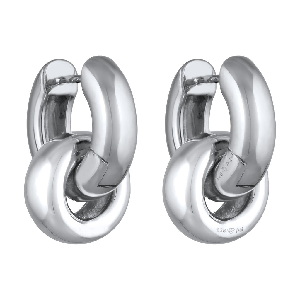 Silver Anting Perhiasan Perak 925 Wanita Creoles Hanger Chunky
