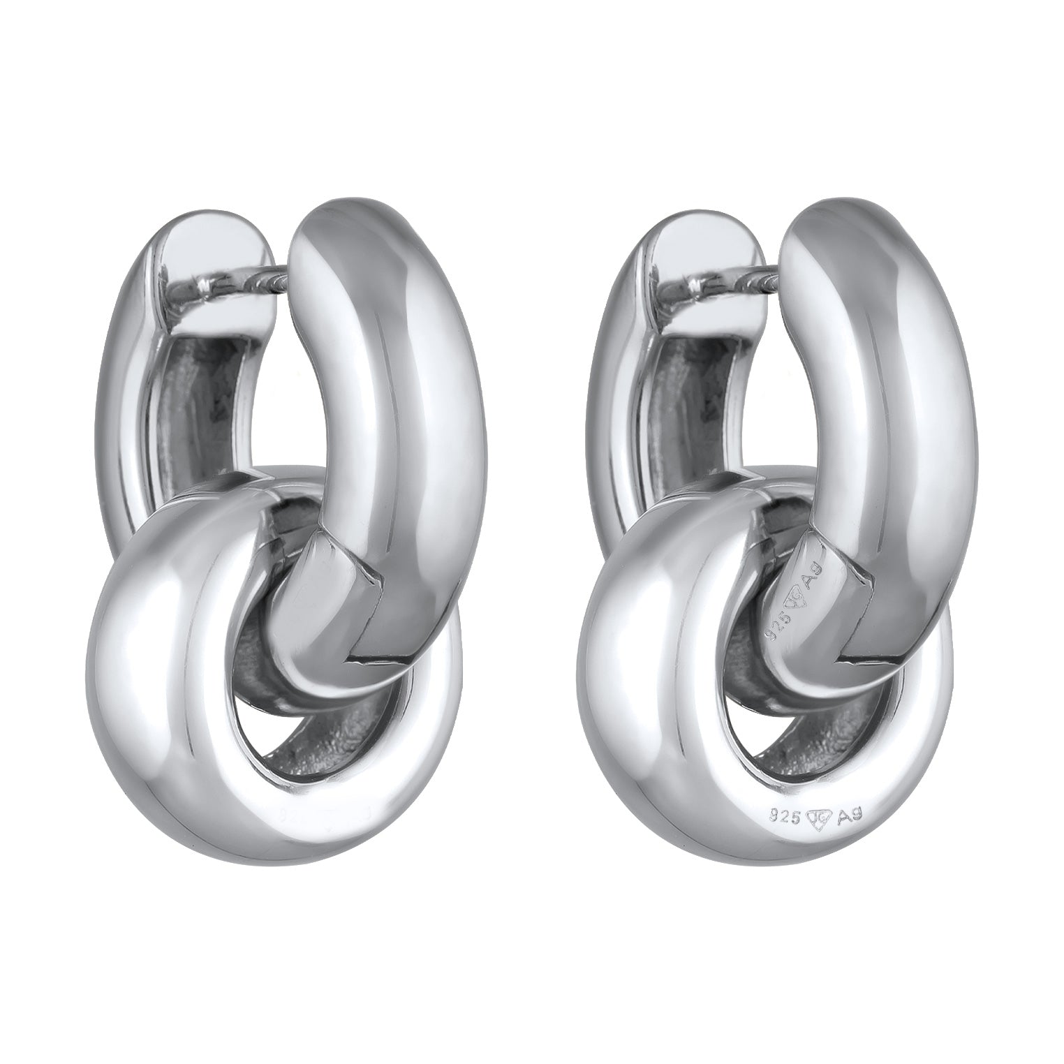 Silver Anting Perhiasan Perak 925 Wanita Creoles Hanger Chunky