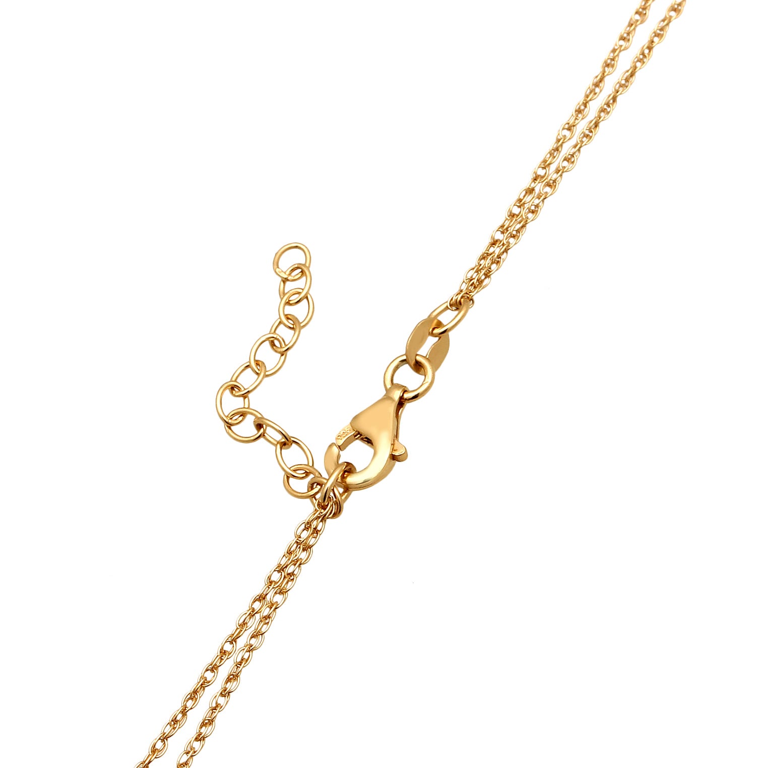 Gold Perhiasan Wanita Perak Asli Lapis Emas Kalung Cross Layer Zirconia
