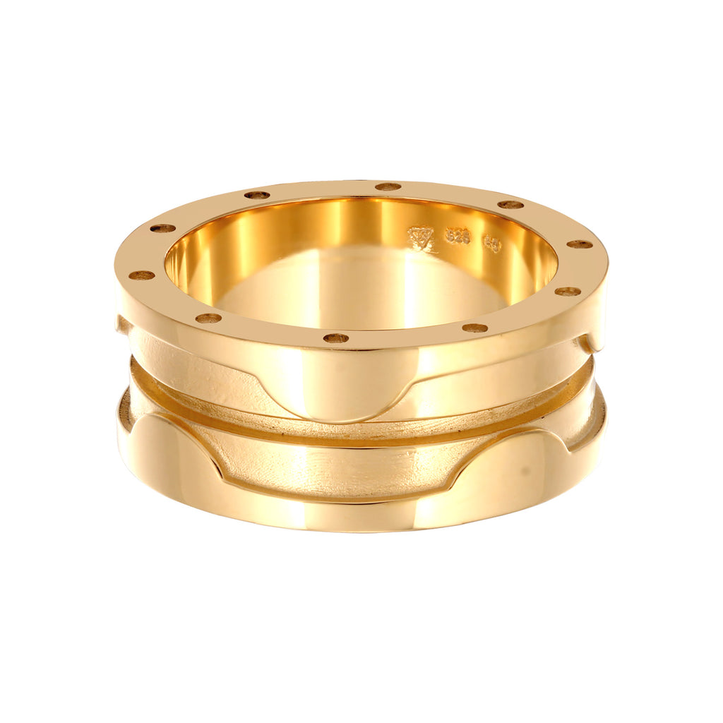 Gold - Elli | Chunky Stylish Evenings Ring 925 Silver Gold Plated