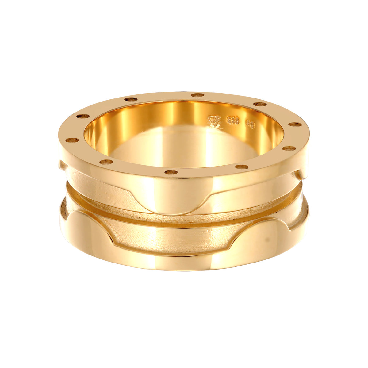 Gold - Elli | Chunky Stylish Evenings Ring 925 Silver Gold Plated