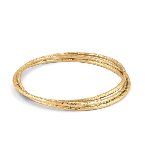 Gelang perak 925 lapis emas dengan trio set elegan Elli Jewelry