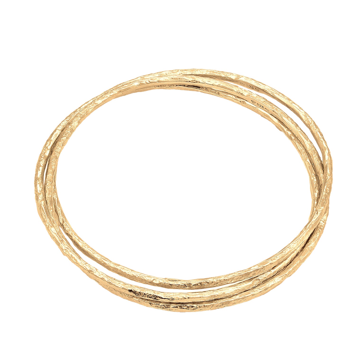 Gold Perhiasan Wanita Perak Asli Lapis Emas Gelang Bangle