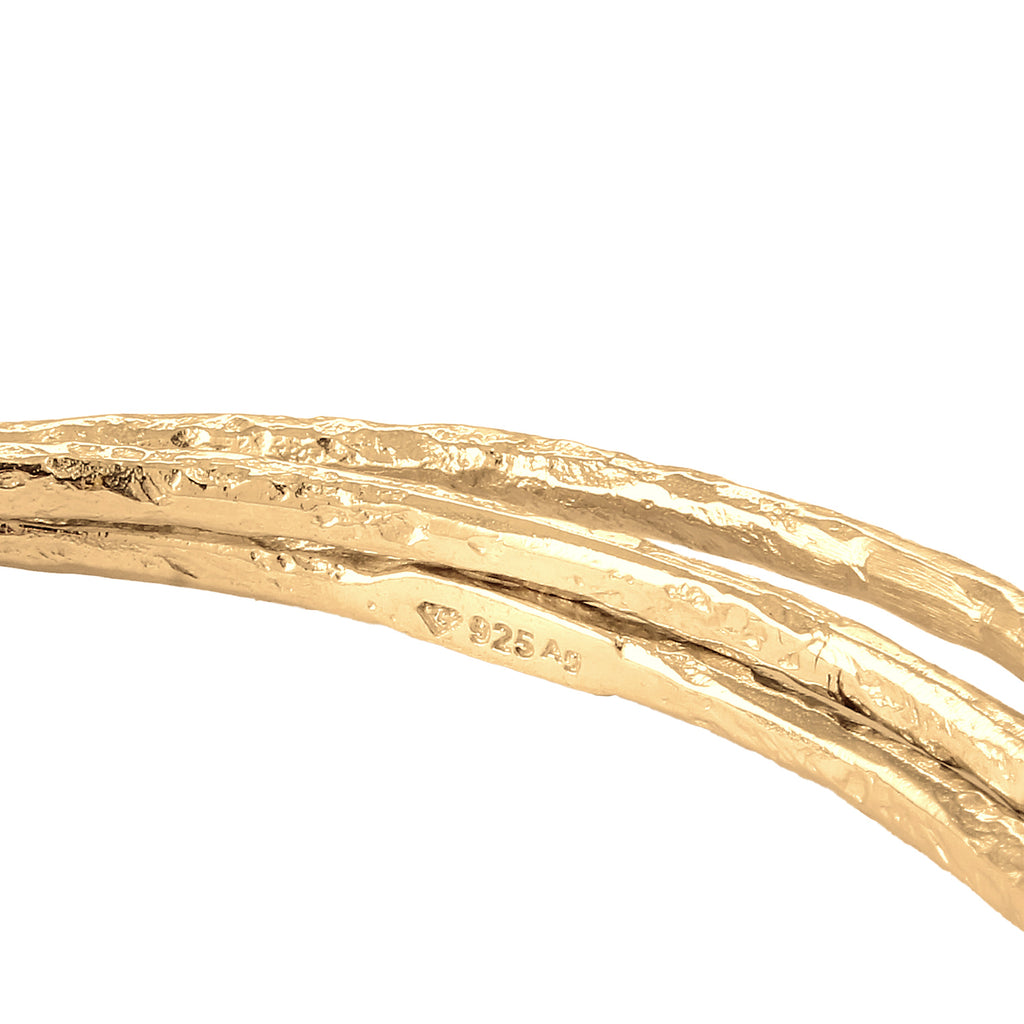 Gold Perhiasan Wanita Perak Asli Lapis Emas Gelang Bangle