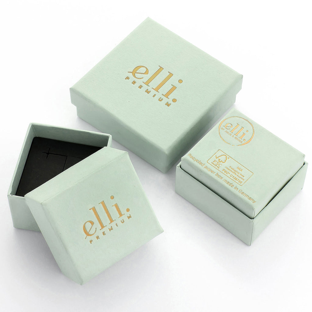 Gold - Elli PREMIUM | Hammered Bangle Set of Three 925 Silver Gold Plated