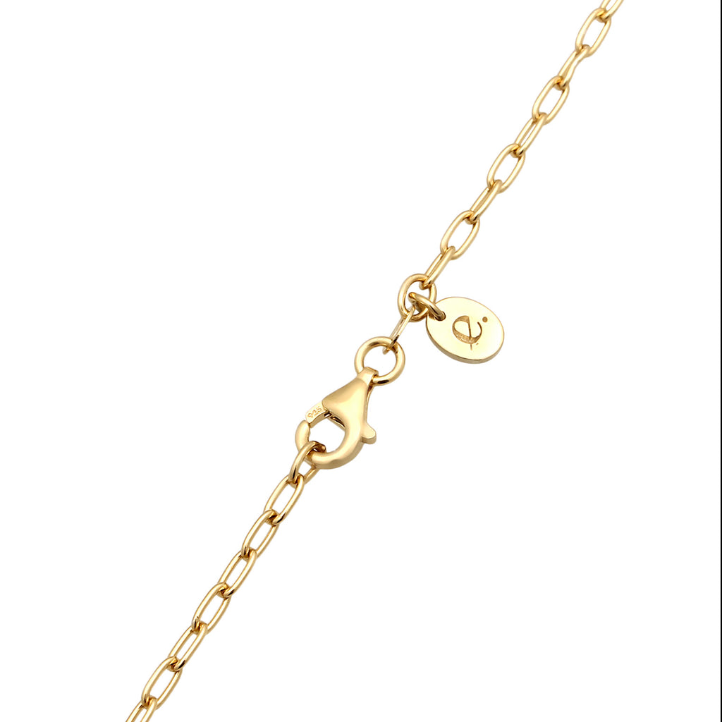 Gold Perhiasan Wanita Perak Asli Lapis Emas Kalung Heart Sapphire Dark Blue