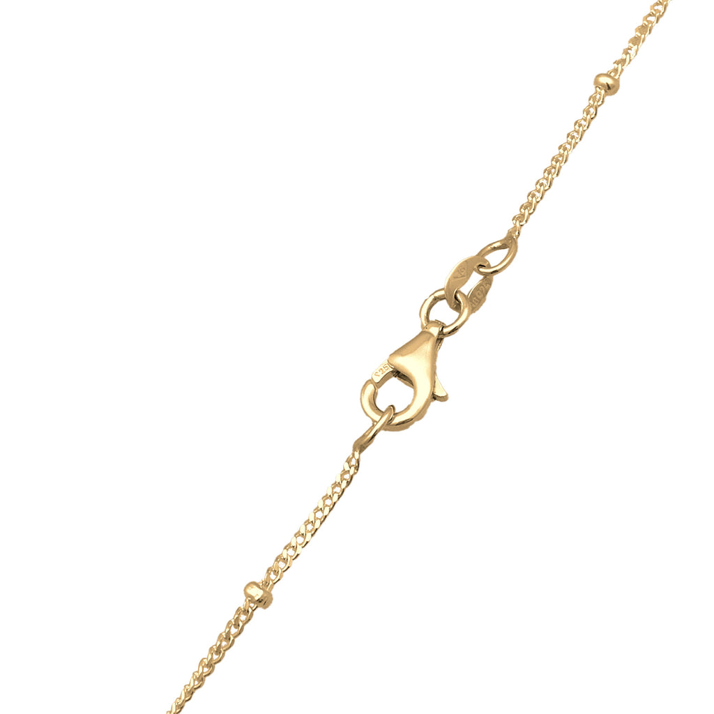 Gold Circle Crystals Gold Plated Necklace with Xirius Cut (0.12 ct)
