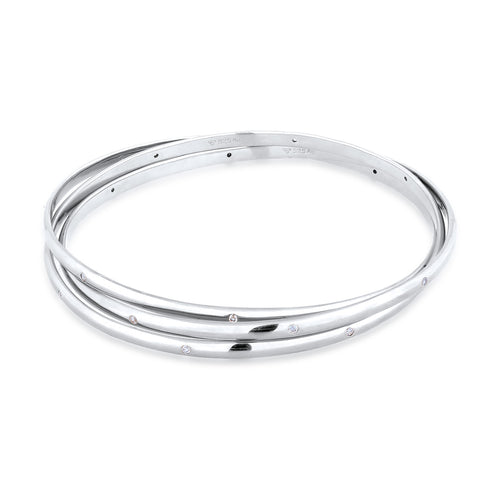 Gelang perak 925 dengan bangle zirconia elegan Elli Jewelry
