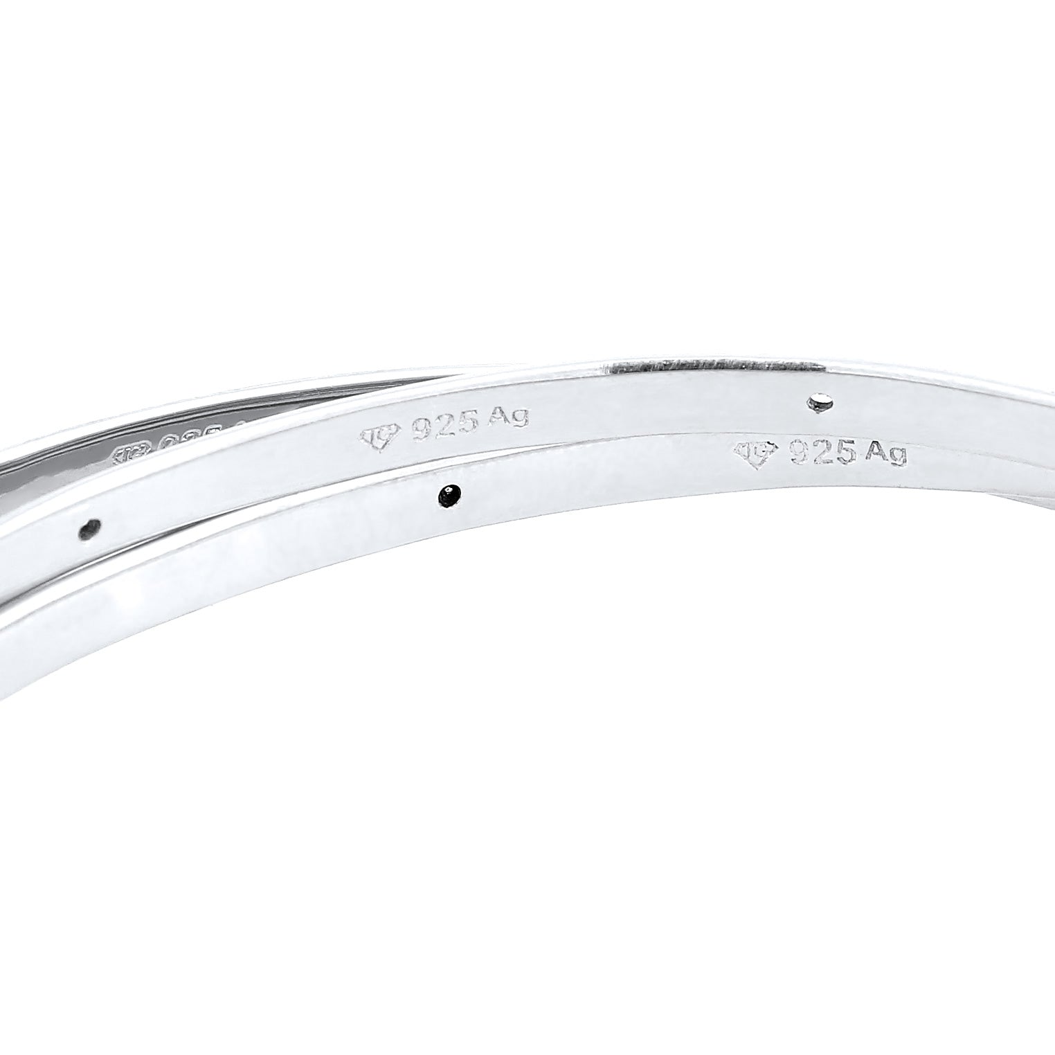 Silver Perhiasan Wanita Perak Asli Gelang Bangle Zirconia