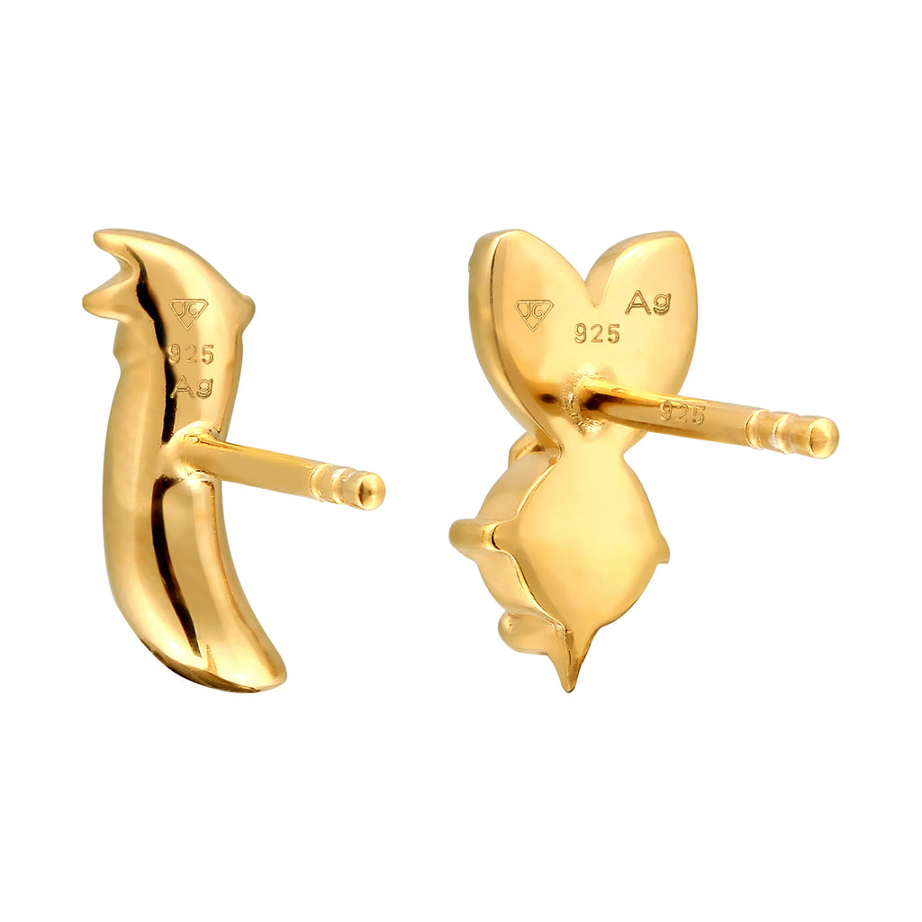 Gold Anting Perhiasan Perak 925 Wanita Simbol Stud Crystals Gold Plated