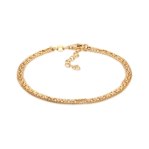 Gelang perak 925 lapis emas dengan venetian chain elegan Elli Jewelry
