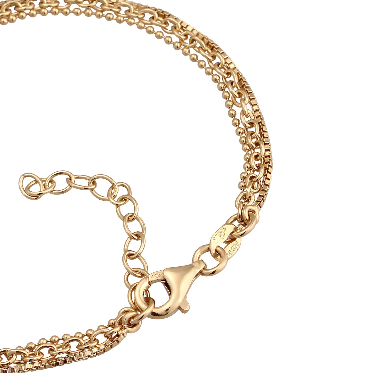 Gold Perhiasan Wanita Perak Asli Lapis Emas Gelang Venetian Chain