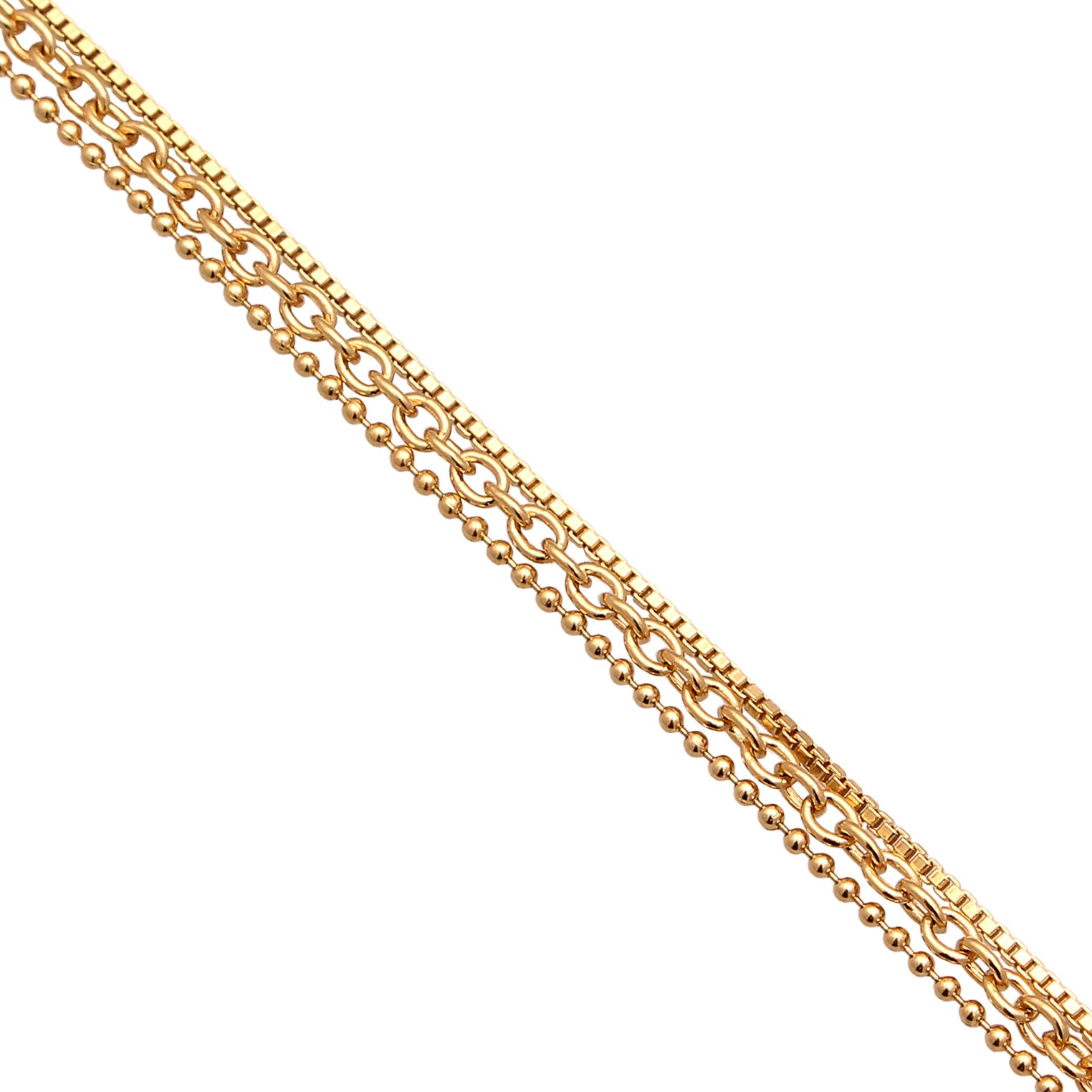 Gold Perhiasan Wanita Perak Asli Lapis Emas Gelang Venetian Chain