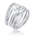 Cincin perak 925 dengan 5 set elegan Elli Jewelry
