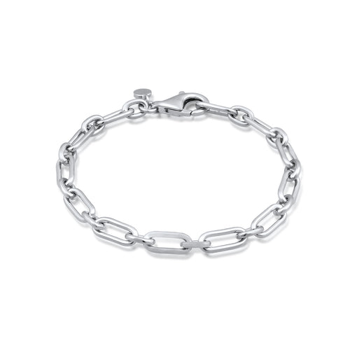 Silver Perhiasan Wanita Perak Asli Gelang Link Chain