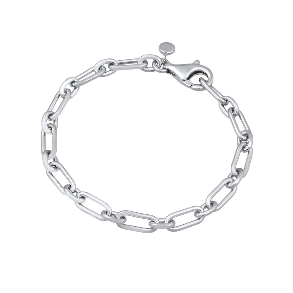 Silver Perhiasan Wanita Perak Asli Gelang Link Chain