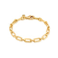 Gold Gelang Perhiasan Perak 925 Wanita Basic Link Chain Gold Plated