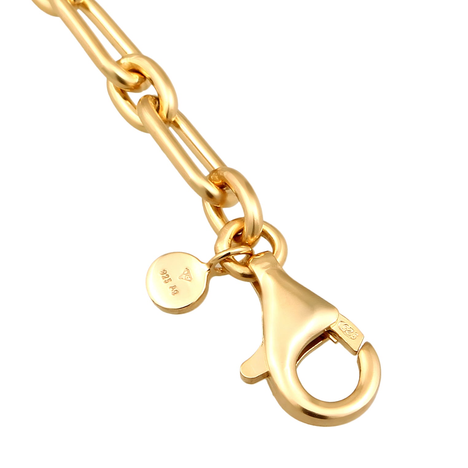 Gold Gelang Perhiasan Perak 925 Wanita Basic Link Chain Gold Plated