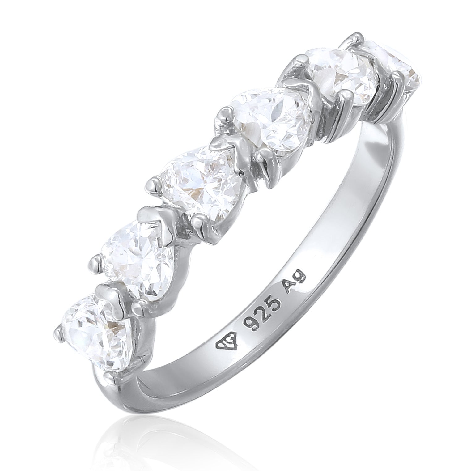 Silver Cincin Perhiasan Perak 925 Wanita Heart Zirconia