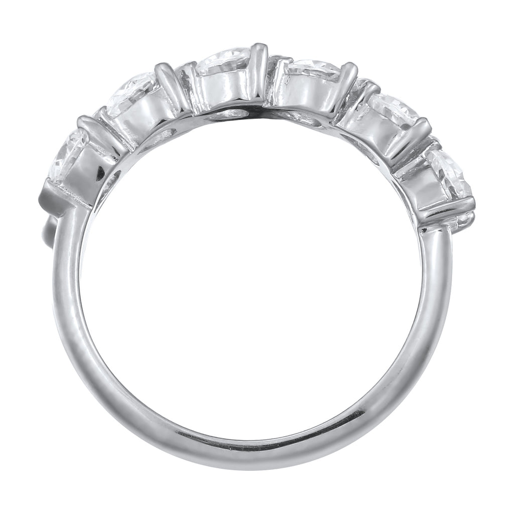 Silver Cincin Perhiasan Perak 925 Wanita Heart Zirconia