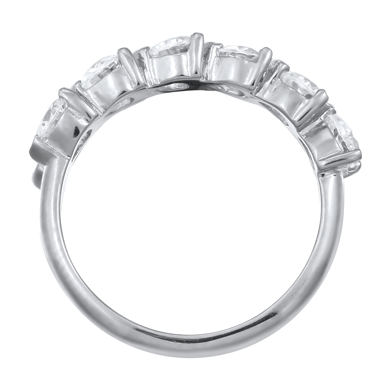 Silver Cincin Perhiasan Perak 925 Wanita Heart Zirconia