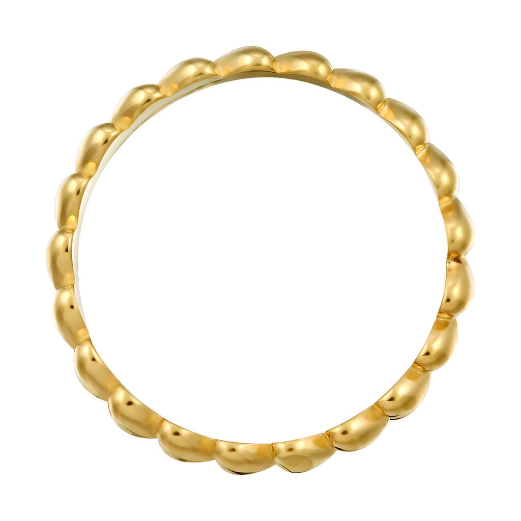 Gold Cincin Perhiasan Perak 925 Wanita Bandring Heart Gold Plated