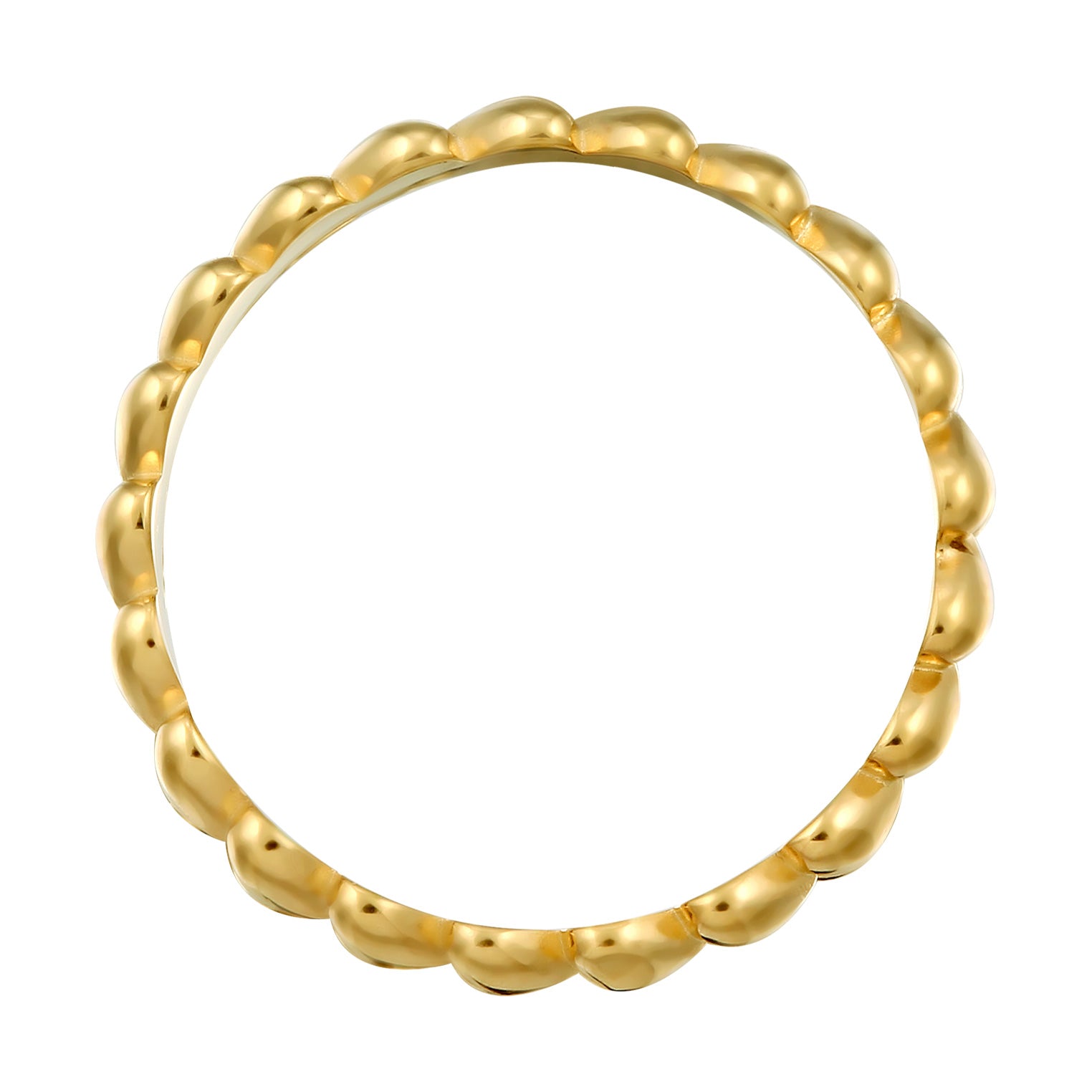 Gold Cincin Perhiasan Perak 925 Wanita Bandring Heart Gold Plated