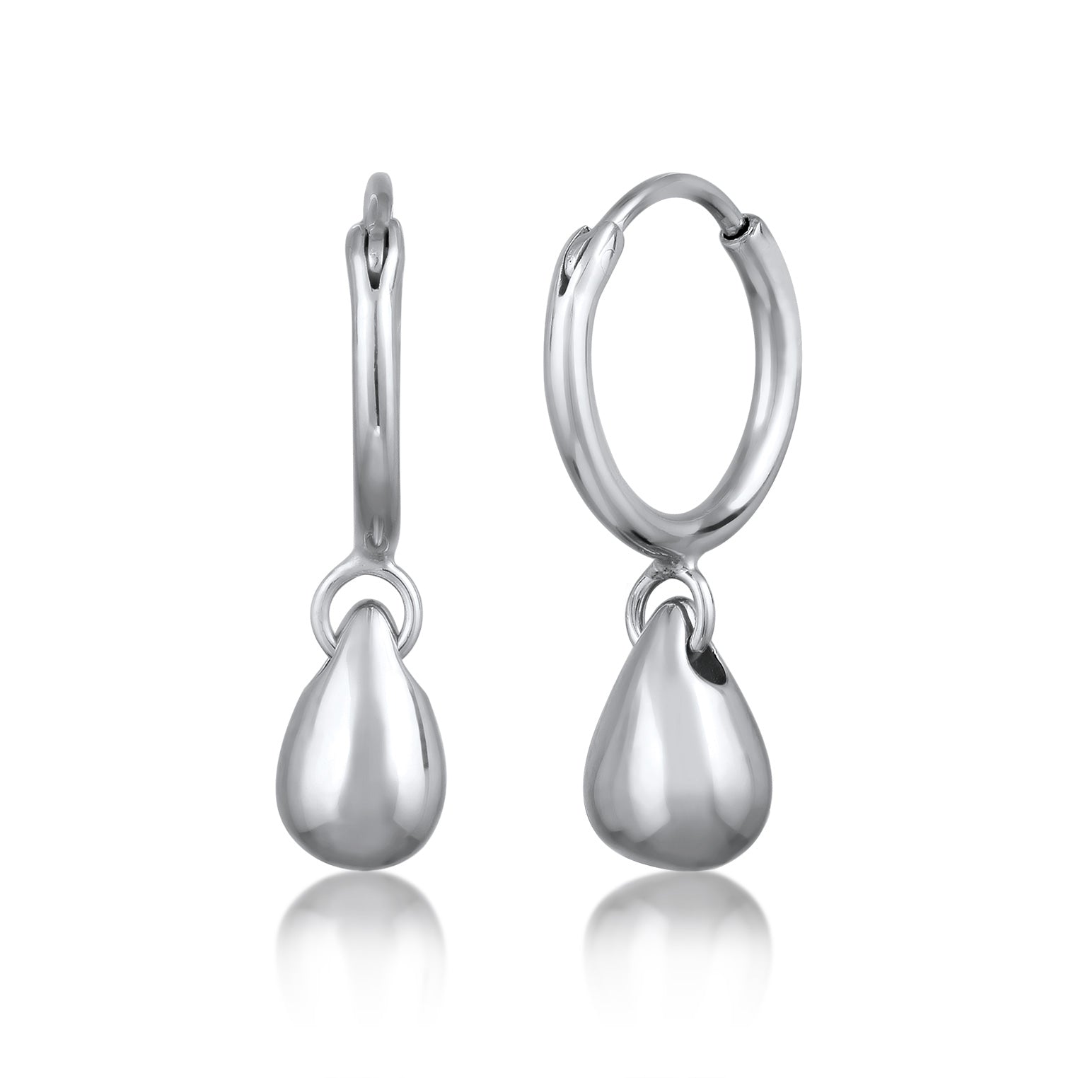 Silver Perhiasan Wanita Perak Asli Anting Drop Creoles