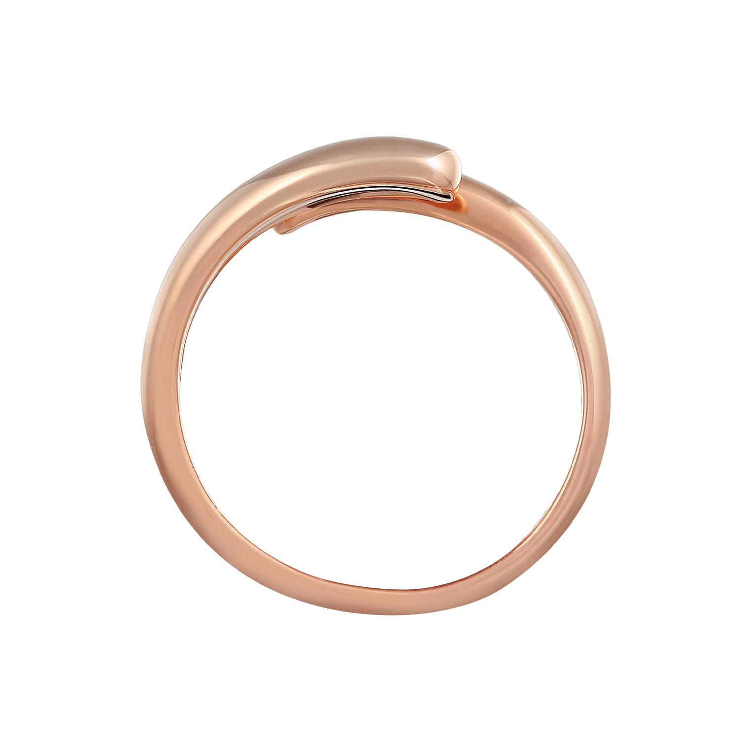 Cincin perak 925  lapis rosegold dengan design wrap elegan Elli Jewelry