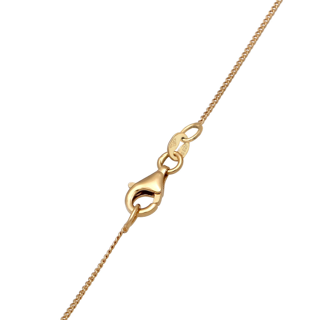 Gold Circle Crystals Gold Plated Necklace