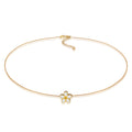 Gold Kalung Perhiasan Perak 925 Wanita Choker Flower Enamel Gold Plated