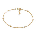 Gold Anklet Crystals Gold Plated