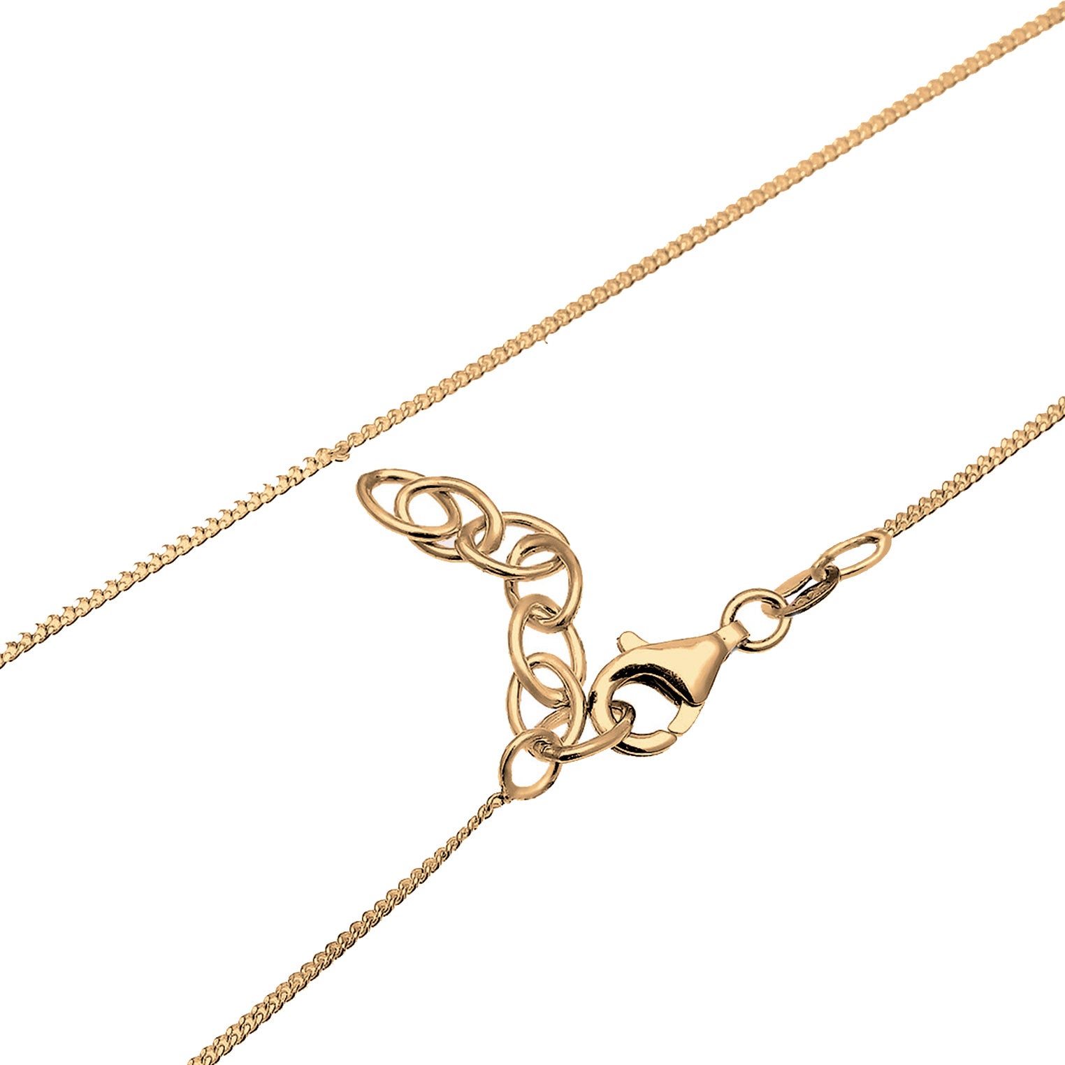 Gold Kalung Perhiasan Perak 925 Wanita Link Crystals Gold Plated