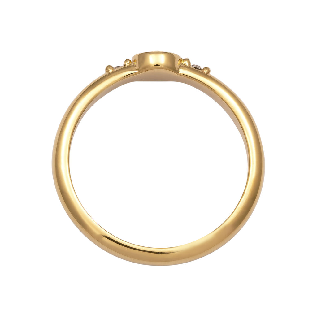 Gold Cincin Perhiasan Perak 925 Wanita Elegant Crystals Gold Plated