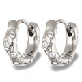 Silver Women's Creoles Crystals Silver