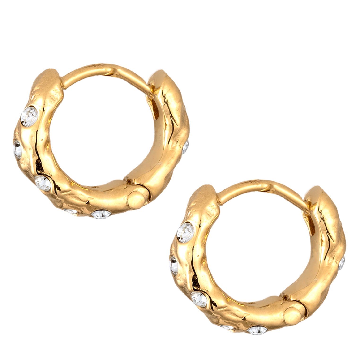 Gold Gold Plated Crystals Earrings